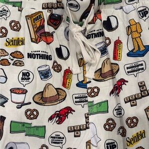 New Posh Peanut Seinfeld Graphic Lounge pants sz S washed, never worn pockets ❤️